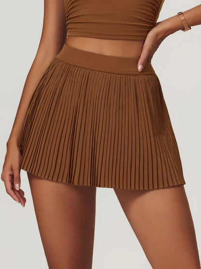 Pleated Pocket Active Skirt Set