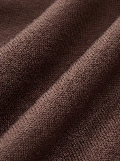 Crew Neck Breasted Cardigan Set