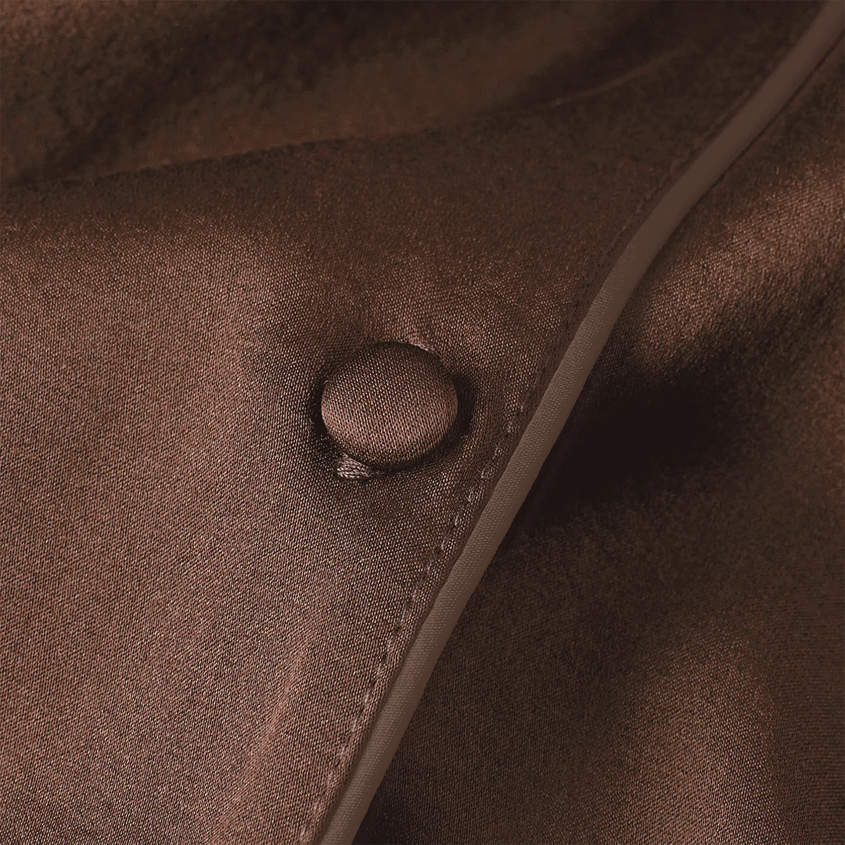 Premium Silk PJ Set - Chocolate Brown