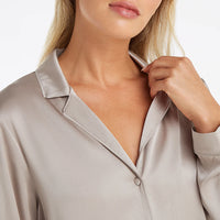 Premium Silk PJ Set - Misty Taupe