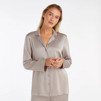 Premium Silk PJ Set - Misty Taupe