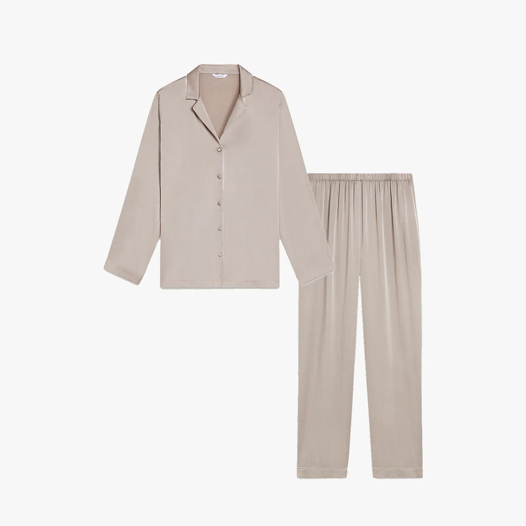 Premium Silk PJ Set - Misty Taupe