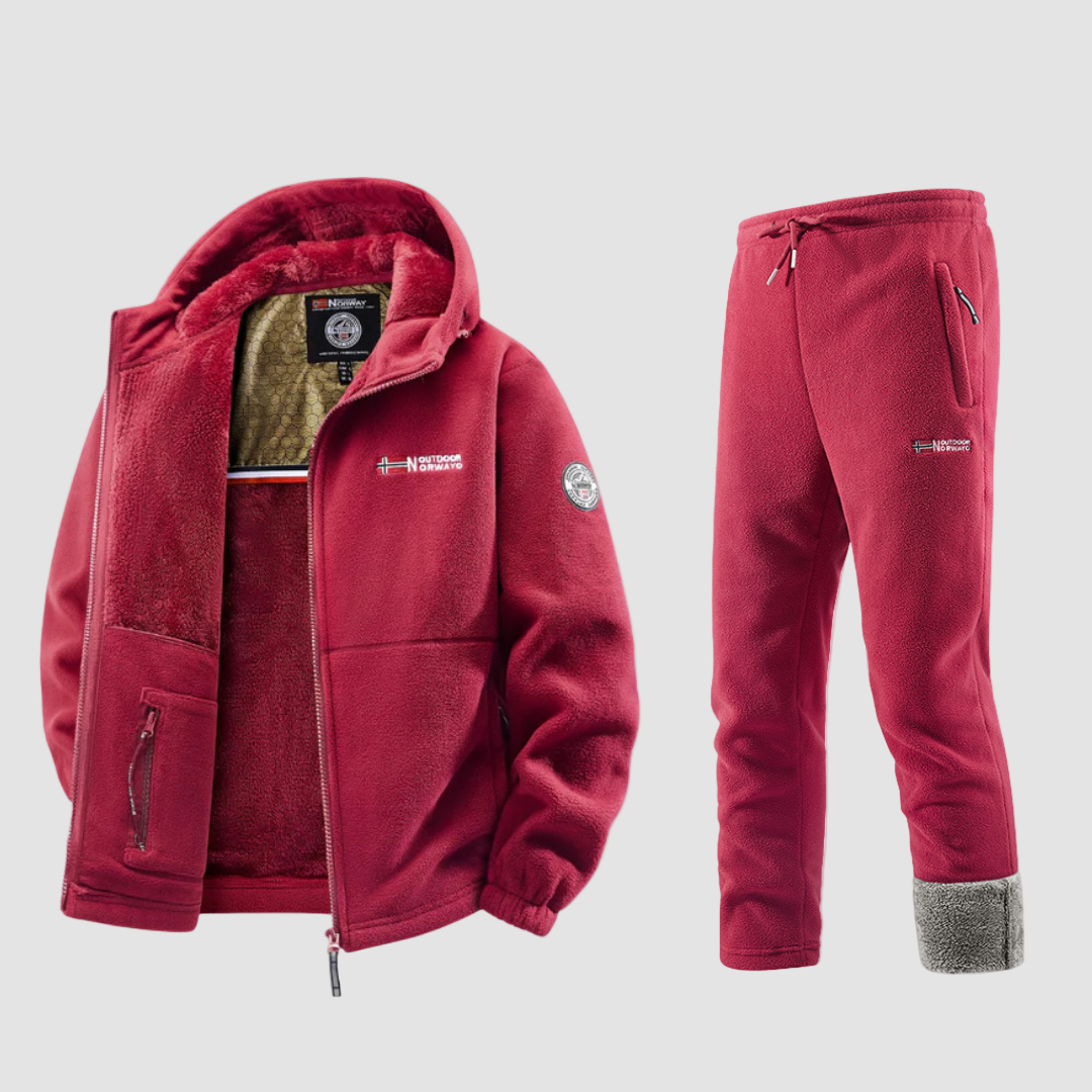 Nordic Thermal Fleece SET - Crimson Red - Unisex