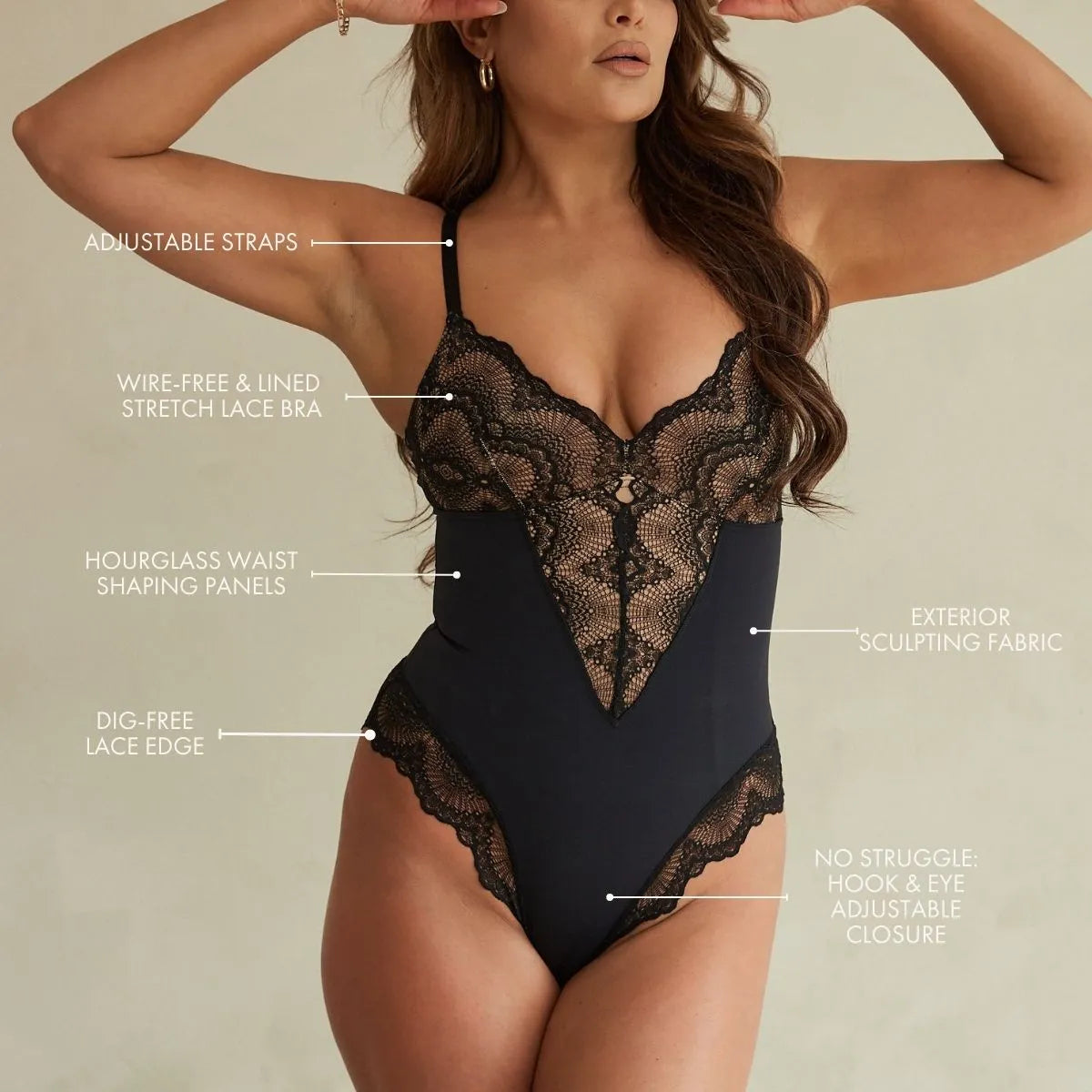 Sculpting Lace Shapewear Bodysuit